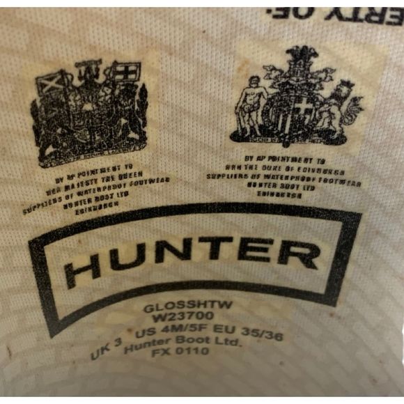 Hunter Womens Rain Boots Blue Round Toe Buckle Platform Heel Pull On 5 M - Picture 12 of 12